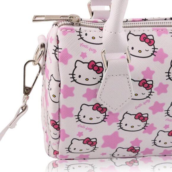 Charming Hello Kitty 7" Mini Crossbody Handbag in Durable Saffiano Leather - Picture 5 of 6